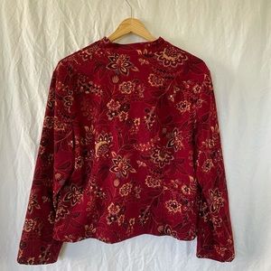 Red floral jacket